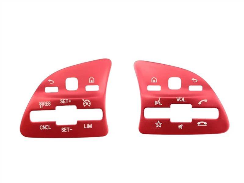 Kompatibel Mit Mercedes Für Benz Für AB-Klasse W177 W247 W167 GLE GLS GLB Auto-Styling Mittelkonsole Multimedia Mausschalter Tasten Abdeckung Aufkleber Auto knopf Abziehbilder (Color : B Model Red) von BaraSh