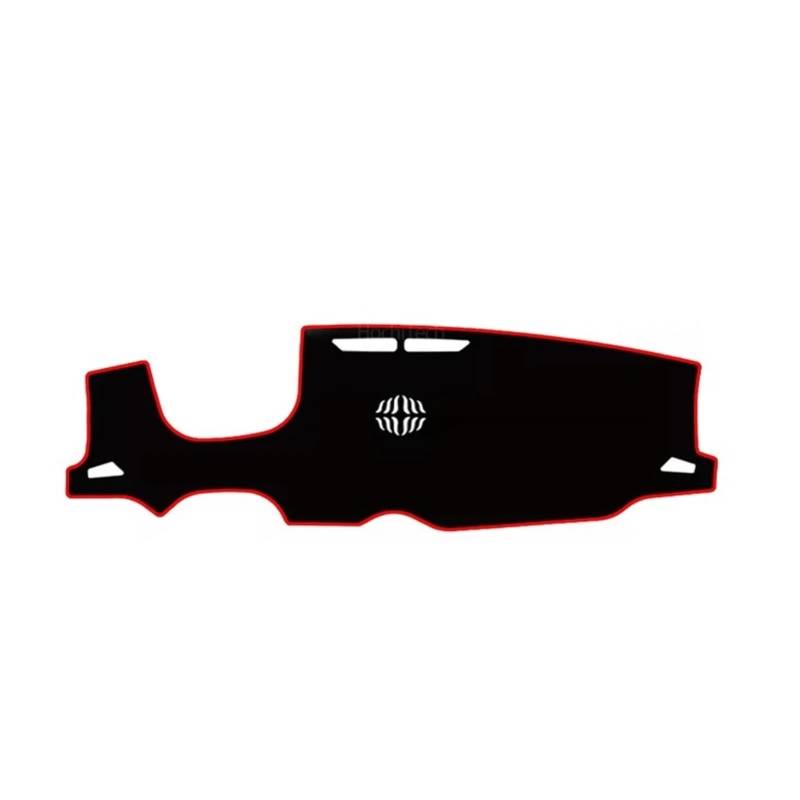 Antirutschmatten Für BYD Für Seal Für Atto 4 2022 2023 2024 Auto-Armaturenbrett-Abdeckung Armaturenbrettmatte Teppich Sonnenschutz Schutzkissen Rutschfestes Zubehör Dashboard rutschfeste Mat(Left Red von Barhbt