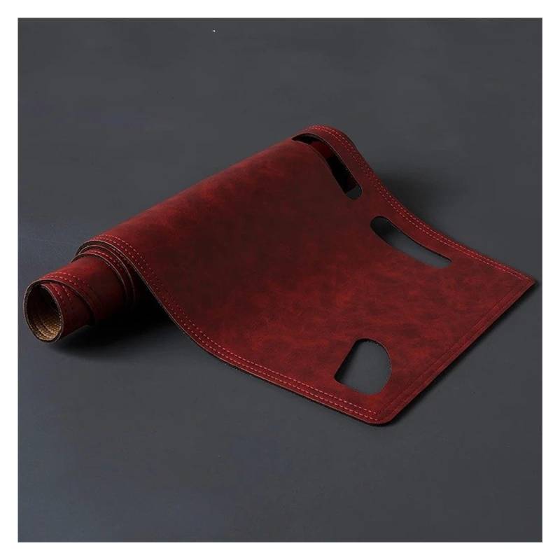 Antirutschmatten Für Cayenne GTS 955 9PA 2003-2010 Armaturenbrettabdeckung Brettmatte Teppichunterlage Sonnenschutz Retro Lederkissen Autozubehör Dashboard rutschfeste Mat(Red-RHD) von Barhbt