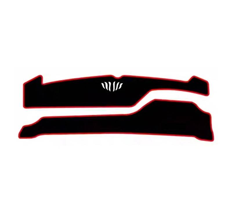 Antirutschmatten Für Ford Für Evos 2021-2025 Auto-Armaturenbrett-Matte Zubehör Silikon-Dekorationsunterlage Windschutzscheiben-Sonnenschutz-Teppichabdeckung Teile Dashboard rutschfeste Mat(Polyester L von Barhbt