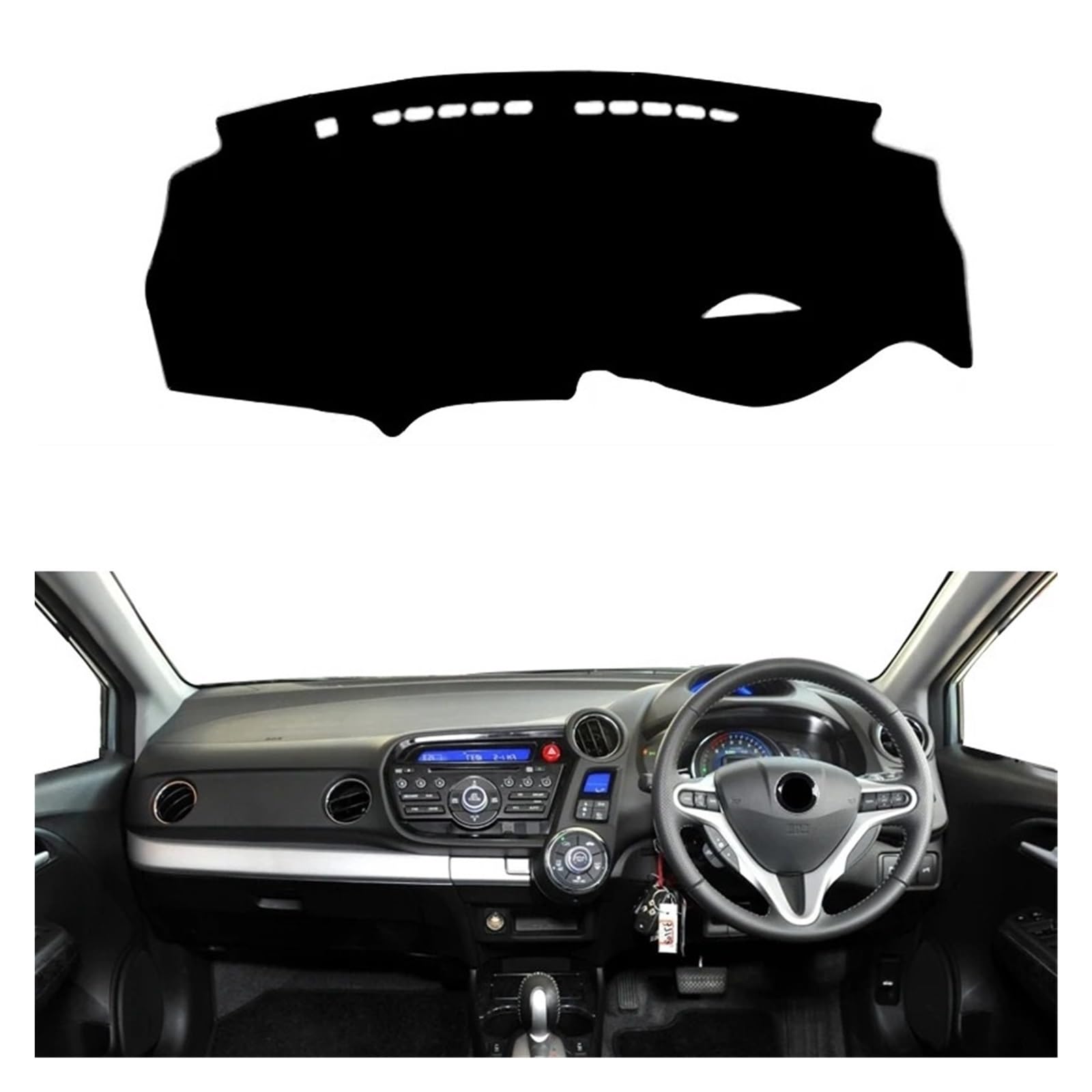 Antirutschmatten Für Insight II 2009-2014 Auto Auto-Armaturenbrett-Abdeckung DashMat Teppich Cape Protector Teppich Kissen Anti-UV-Block Sun Ray Dashboard rutschfeste Mat(Red RHD) von Barhbt