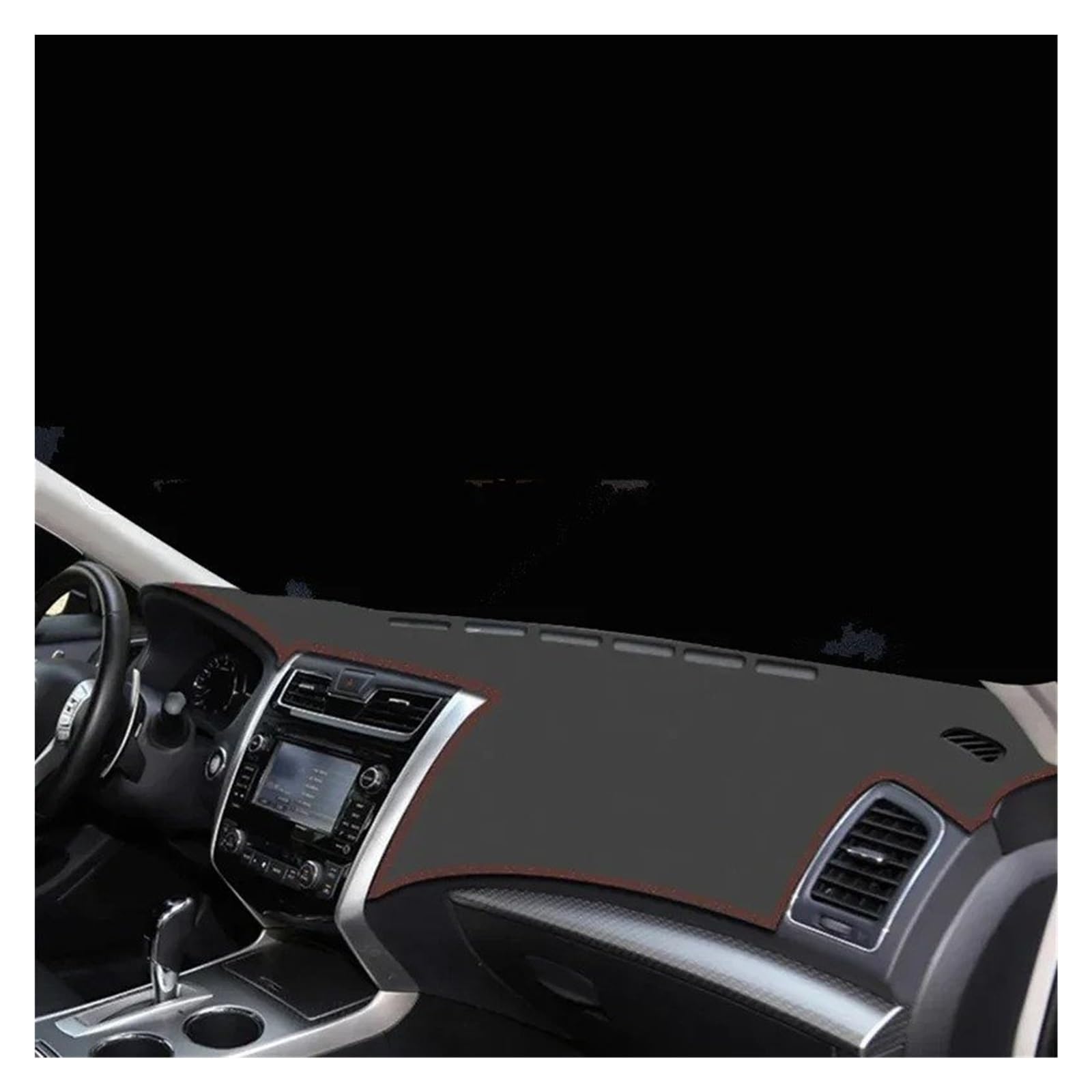 Antirutschmatten Für Nissan Für Teana Für Altima 2013–2018 Armaturenbrett Lichtmatte Instrumentenplattform Schreibtischabdeckung Matten Teppiche Zubehör Dashboard rutschfeste Mat(Schwarz) von Barhbt