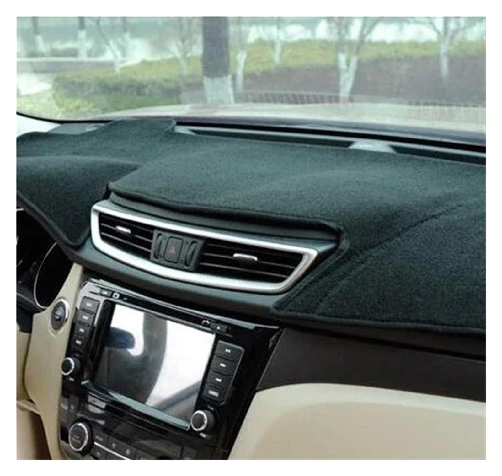 Antirutschmatten Für Volvo Für XC90 2004 2005 2006 2007 2008 2009 2010 2011 2012 2013 Auto Dashboard Abdeckung Teppich Dashmat Sonnenschutz Pad Auto Styling Dashboard rutschfeste Mat(Schwarz) von Barhbt