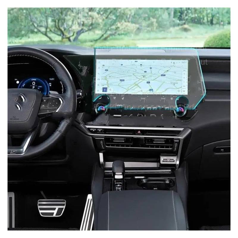 Auto Displayschutz Für Lexus Für RX 350 450 2023 2024 LCD Bildschirm Gehärtetem Glas Schutz Film Auto GPS Navigation Schutz Film Auto Displayschutzfolie(Left Hand Drive) von Barhbt