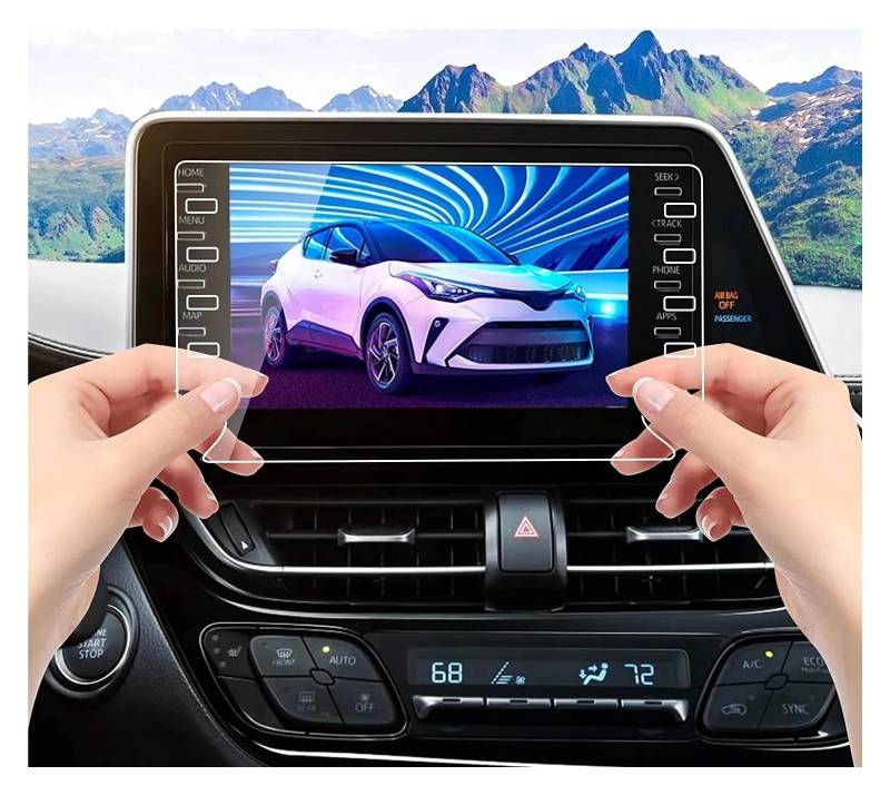 Auto Displayschutz Für Toyota Für CHR Für C-HR 2020 2021 2022 2023 8 Zoll Auto Radio GPS Navigation Innen Zubehör Screen Protector Gehärtetem Glas Auto Displayschutzfolie von Barhbt