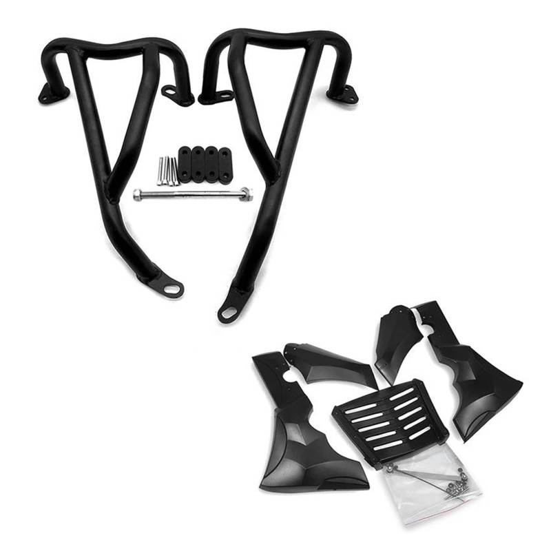 Freeway Sturzbügel Für CL500 CL300 CL 500 CL 300 2017-2024 Motorrad Crash Bars Rahmen Schutz Front Verkleidung Spoiler Unter Abdeckung Bauch Pan Panel Autobahn-Sturzbügel(Black-1 Set 500) von Barhbt