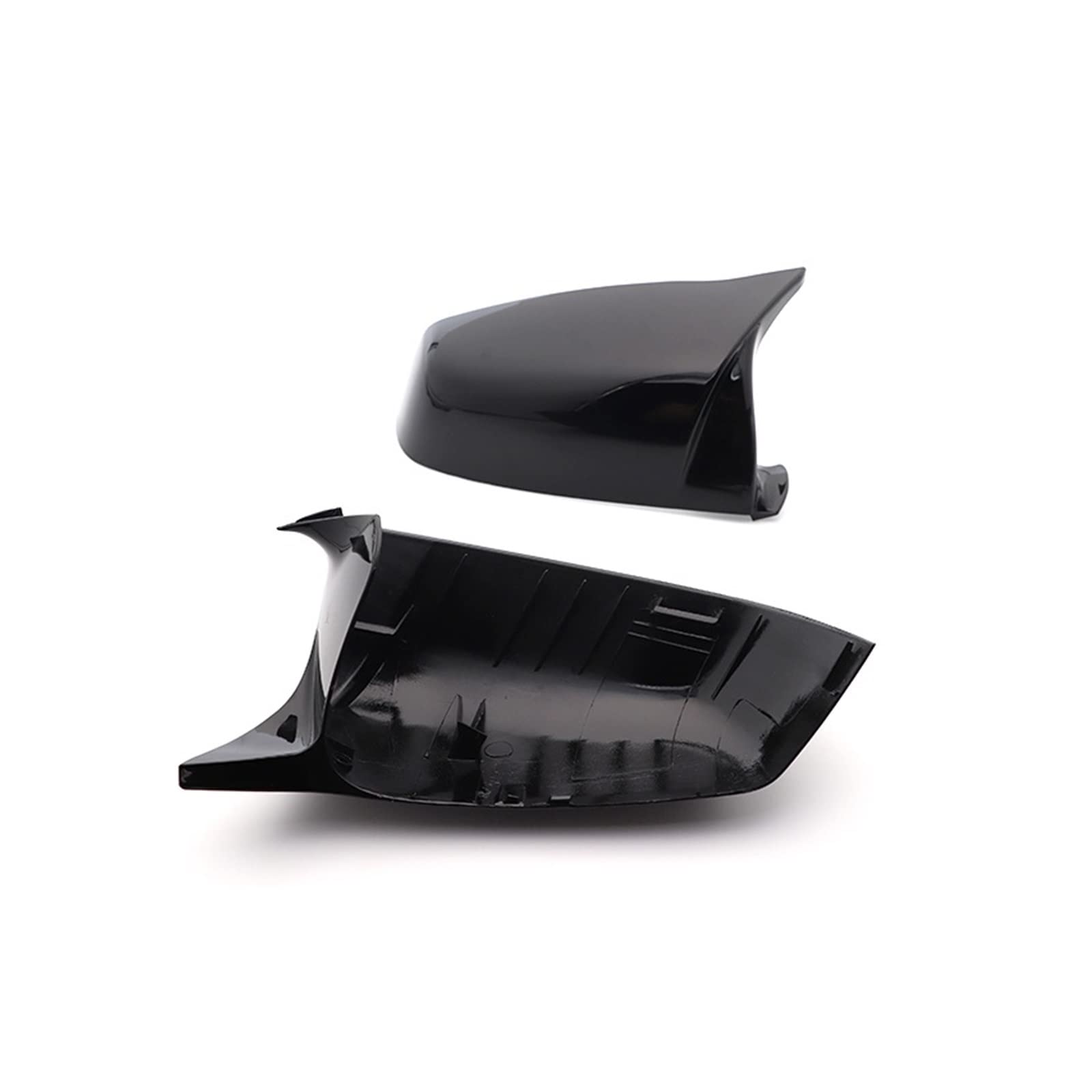 Tür Spiegelkappen Für 5 6 7 Serie Für F01 F02 F03 F04 F06 F07 F10 F11 F12 F13 Seite Flügel Rückspiegel Abdeckung Kappe Auto Spiegelkappen(Bright Black) von Barhbt