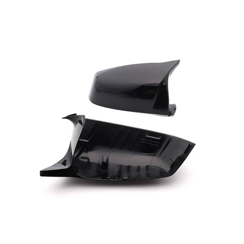 Tür Spiegelkappen Für 5 6 7 Serie Für F01 F02 F03 F04 F06 F07 F10 F11 F12 F13 Seite Flügel Rückspiegel Abdeckung Kappe Auto Spiegelkappen(Bright Black) von Barhbt