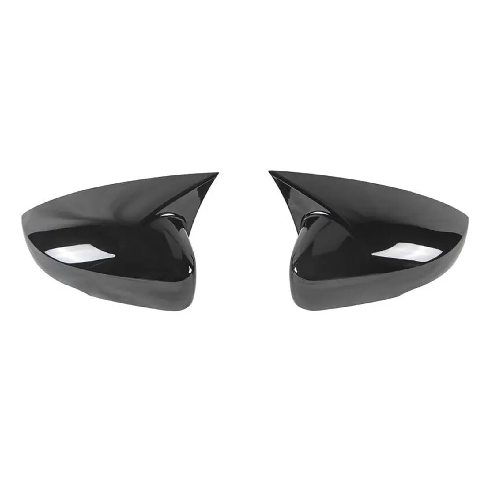 Tür Spiegelkappen Für VW Für Polo Für MK5 2014-2017 Rück Seite Tür Flügel Spiegel Abdeckung Aufkleber Cap Fall Shell Auto Spiegelkappen(Gloss Black) von Barhbt