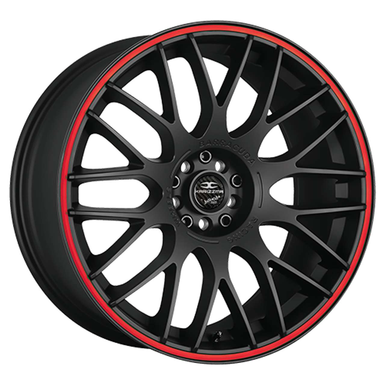 BARRACUDA KARIZZMA mattblack puresports color trim rot 10.5Jx20 5x112 ET40 von Barracuda