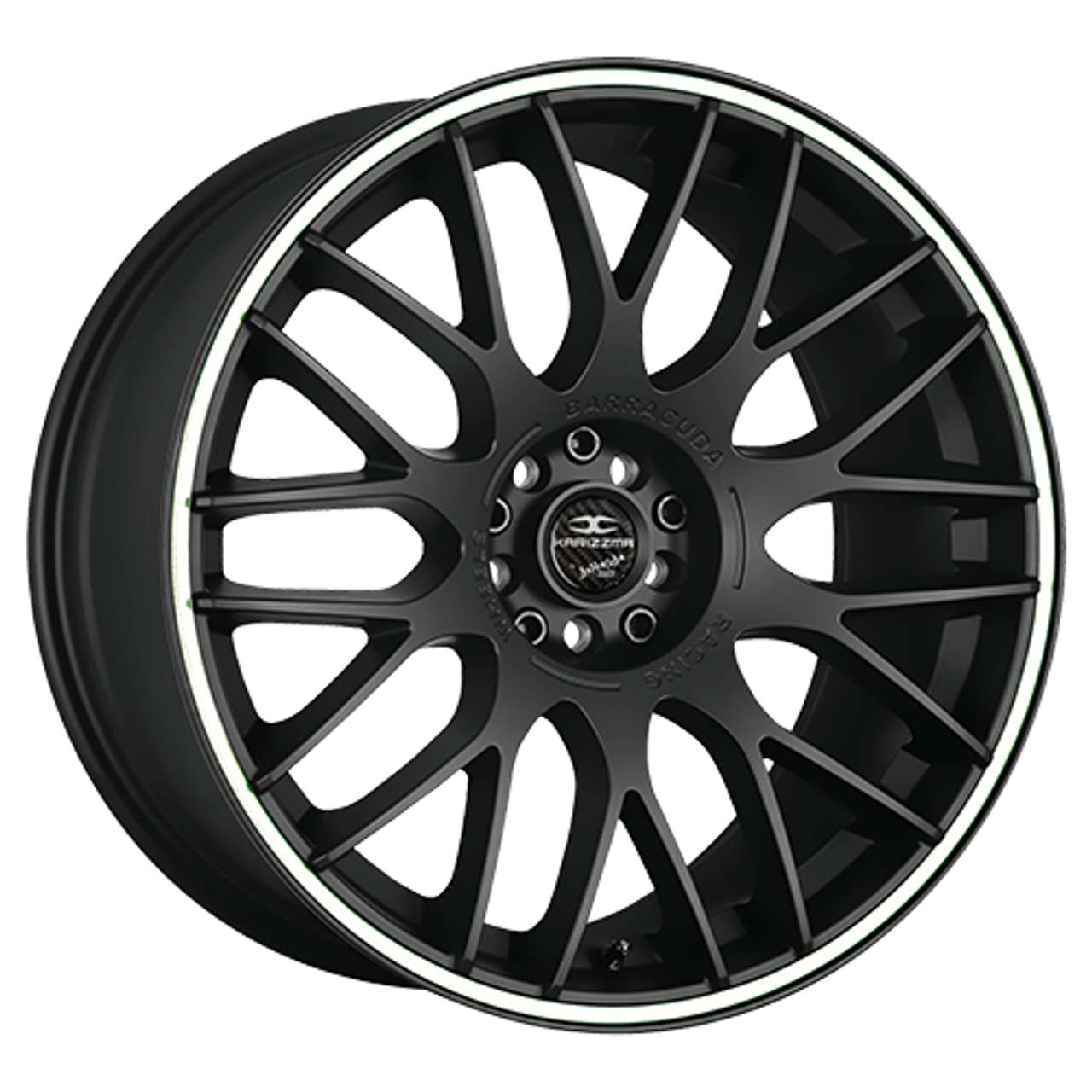 BARRACUDA KARIZZMA mattblack puresports color trim weiss 10.5Jx20 5x120 ET45 von Barracuda