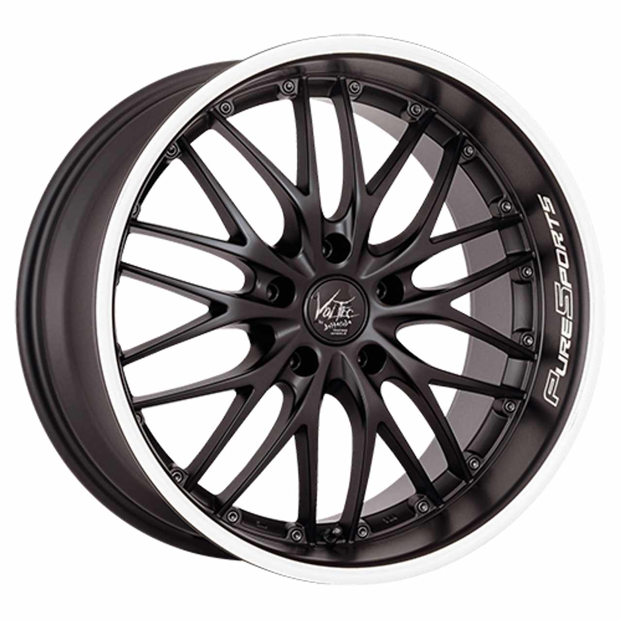 BARRACUDA VOLTEC T6 mattblack puresports color trim weiss 8.0Jx18 5x120 ET33 von Barracuda