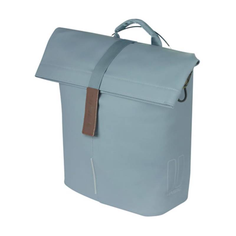 Basil City Fahrradshopper MIK - 14-16L, Graphite Blau, Wasserabweisend, Inkl. MIK Studs-System, Ideal für Stadt und Einkäufe von Basil