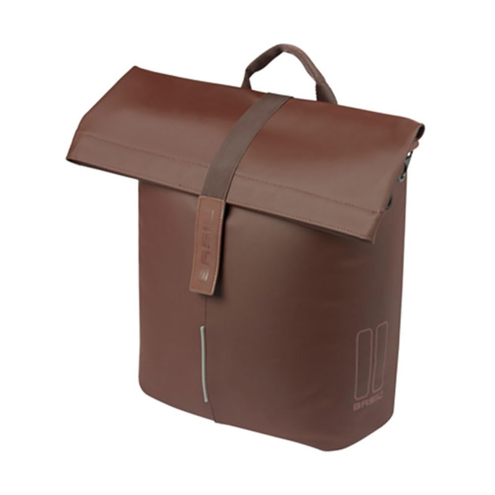 Basil City Fahrradshopper MIK - 14-16L, Grün, Wasserabweisend, Inkl. MIK Studs-System, Ideal für Stadt und Einkäufe von Basil
