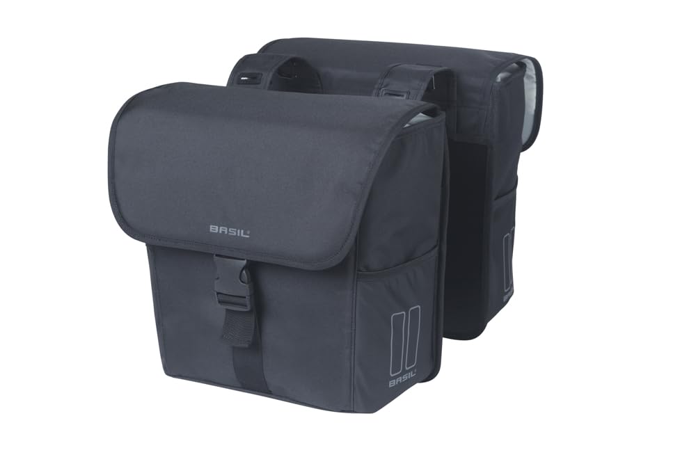 Basil Go Double Bag - 32L, Schwarz, Wasserabweisende Doppeltasche, Ideal für Einkäufe, Stadtfahrten und den täglichen Gebrauch Basil Go Double Bag - 32L, Schwarz, Wasserabweisende Doppeltasche, Ideal für Einkäufe, Stadtfahrten und den täglichen Gebrauch von Basil