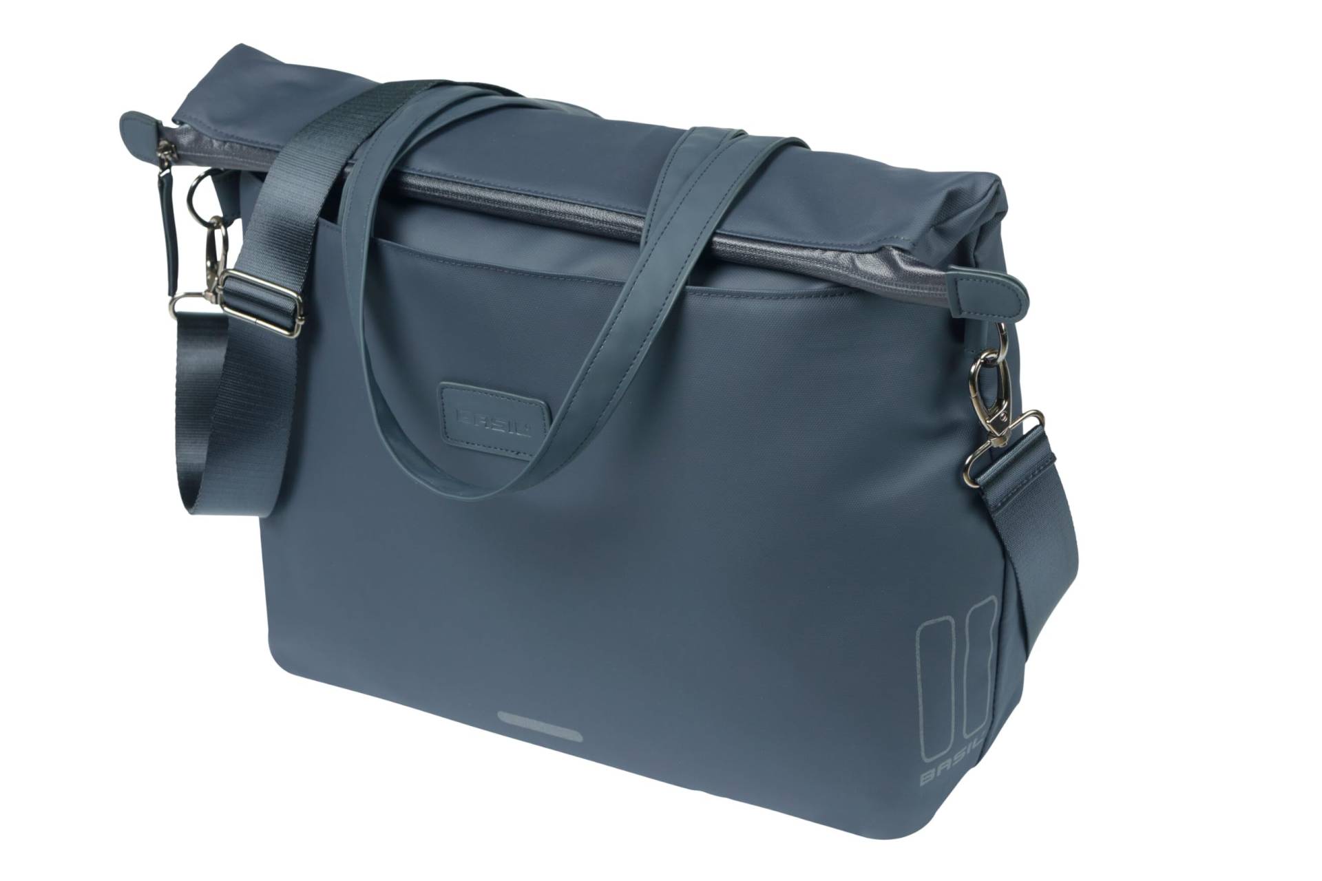 Basil Manhattan Fahrradhandtasche - 12L, Navy Blau, Wasserdicht, Hergestellt aus recyceltem Polyester (IPX3), Ideal für Pendeln und Alltag von Basil