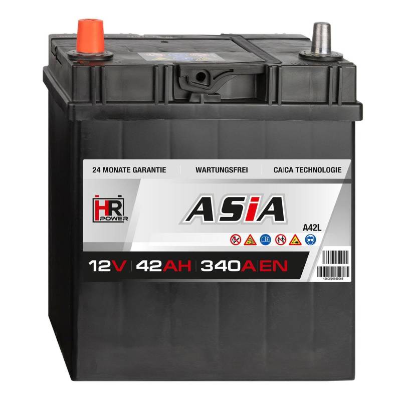 HR A42L HiPower ASIA Autobatterie 12V 42Ah von Batterie24.de