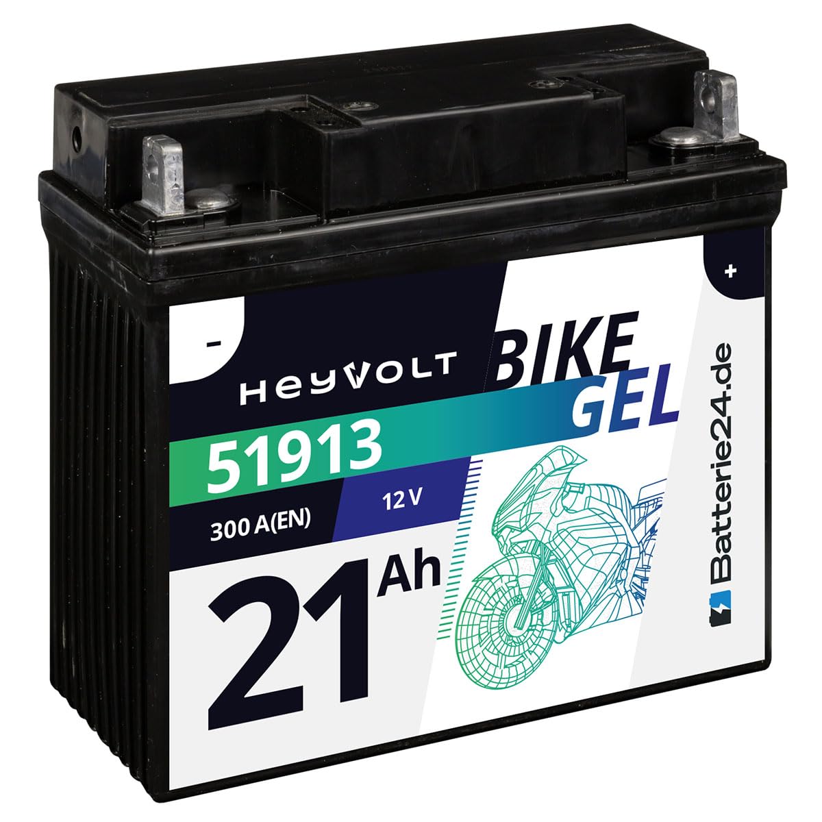HeyVolt GEL Motorradbatterie 12V 21Ah 51913 R850 R1100 R1150 GS K1200 mit ABS 52001 HeyVolt GEL Motorradbatterie 12V 21Ah 51913 R850 R1100 R1150 GS K1200 mit ABS 52001 von Batterie24.de