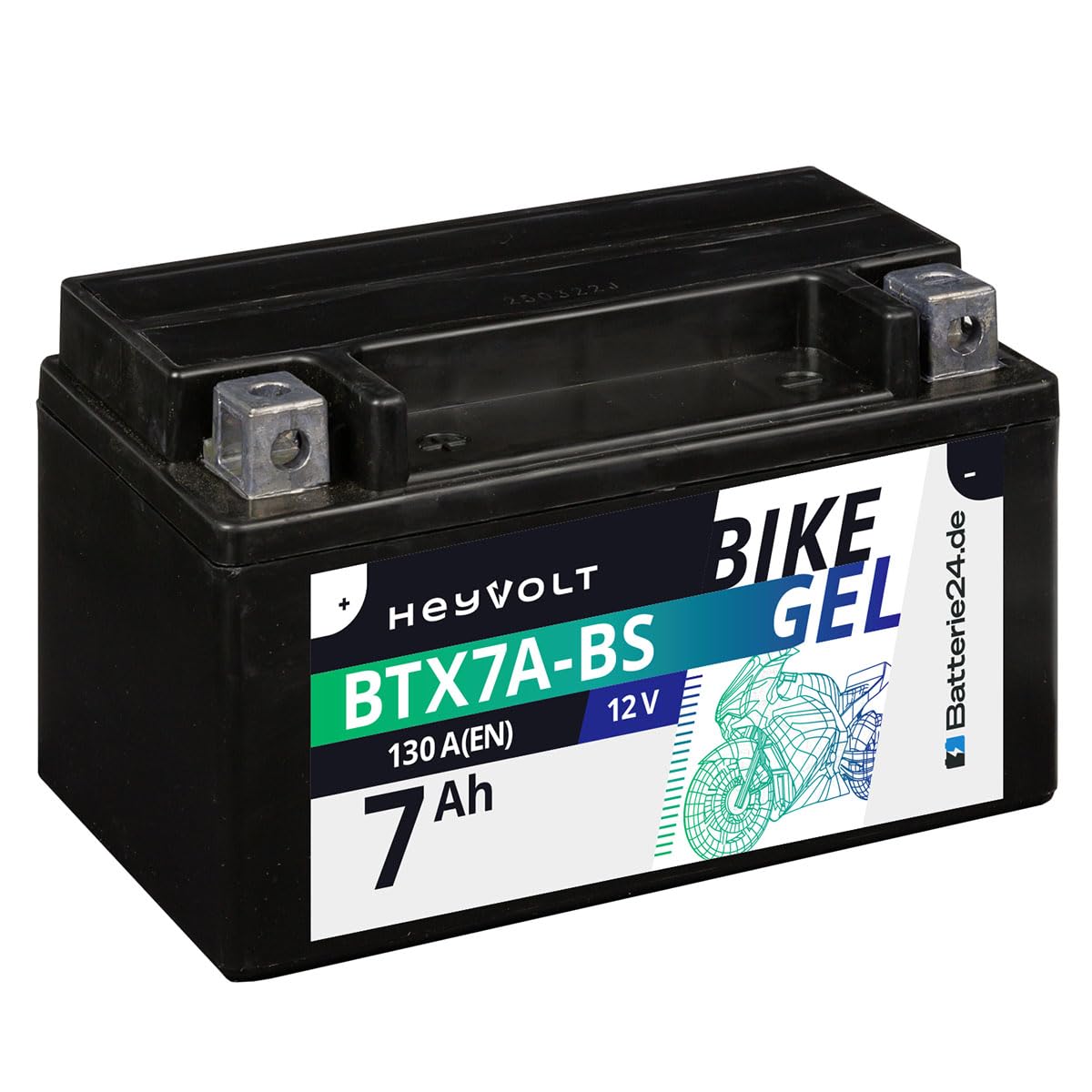 HeyVolt GEL Motorradbatterie 12V 7Ah 50615 BTX7A-BS YTX7A-BS CTX7A-BS SLA12-7Z-S FTX7A-BS GTX7A HeyVolt GEL Motorradbatterie 12V 7Ah 50615 BTX7A-BS YTX7A-BS CTX7A-BS SLA12-7Z-S FTX7A-BS GTX7A von Batterie24.de