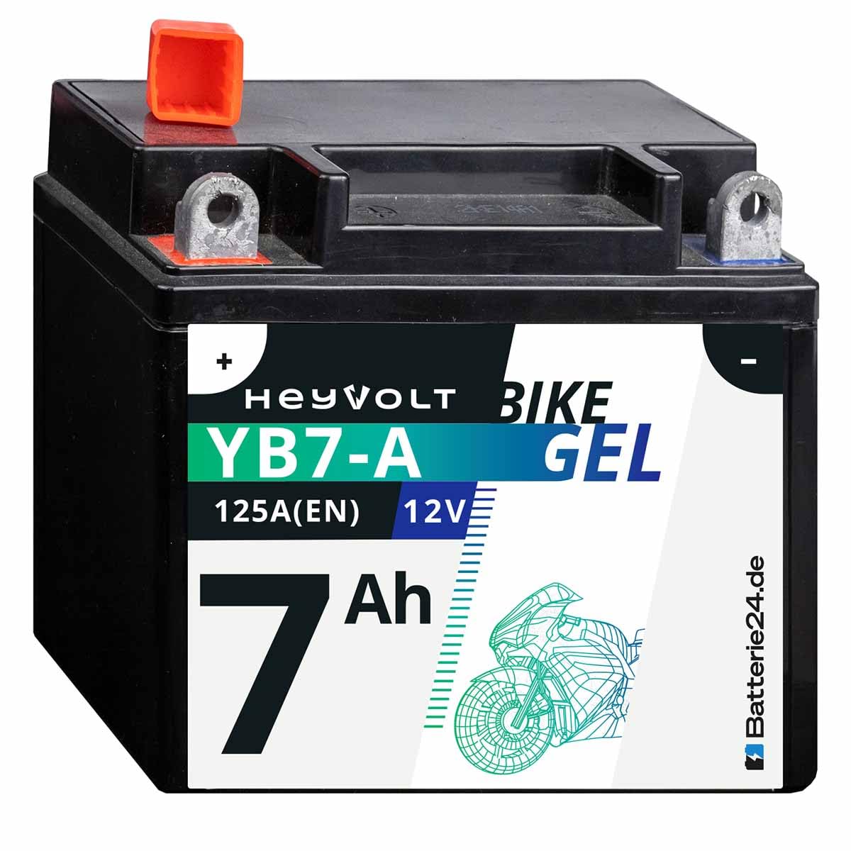 HeyVolt GEL Motorradbatterie 12V 7Ah YB7-A 50813 12N7-4A CB7-A FB7-A HeyVolt GEL Motorradbatterie 12V 7Ah YB7-A 50813 12N7-4A CB7-A FB7-A von Batterie24.de