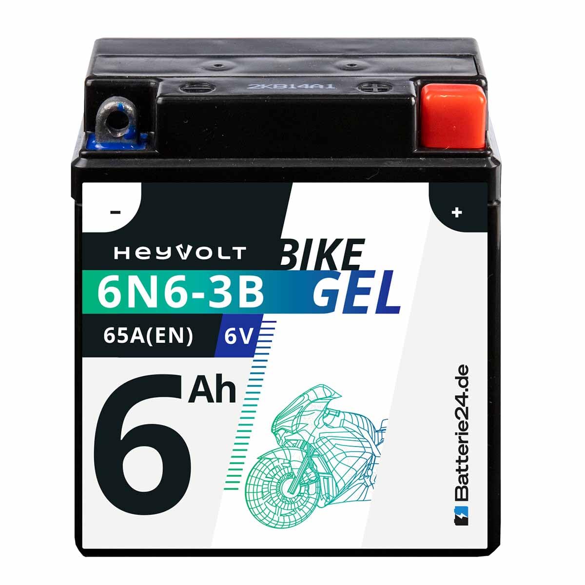 HeyVolt GEL Motorradbatterie 6V 6Ah 6N6-3B-1 für Honda CB 125 SL DT 175 400 XL HeyVolt GEL Motorradbatterie 6V 6Ah 6N6-3B-1 für Honda CB 125 SL DT 175 400 XL von Batterie24.de