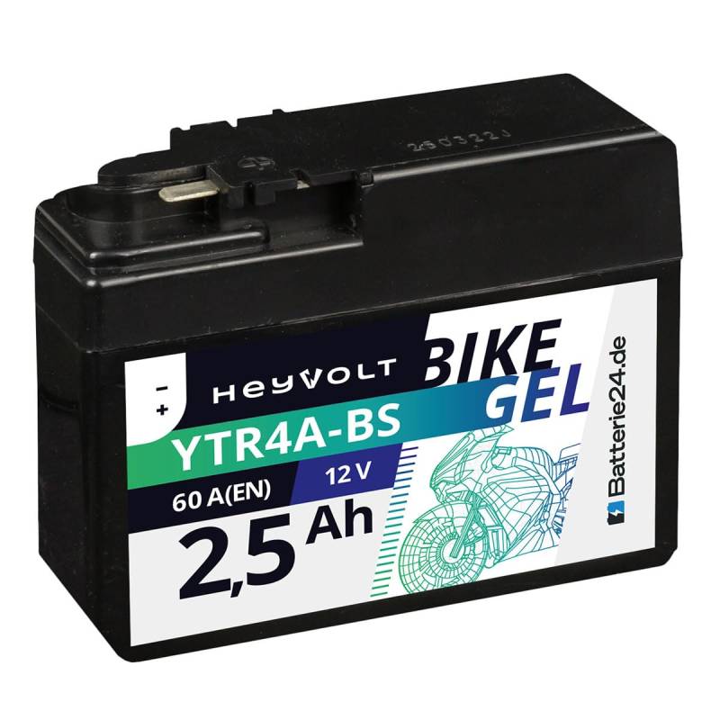 HeyVolt GEL Rollerbatterie 12V 2,5Ah YTR4A-BS SZX 50 X Cross Sport X8R AF49 von Batterie24.de