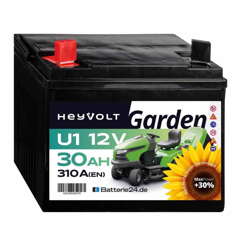 HeyVolt Garden U1 SLA Rasentraktorbatterie 30Ah 310A von Batterie24.de