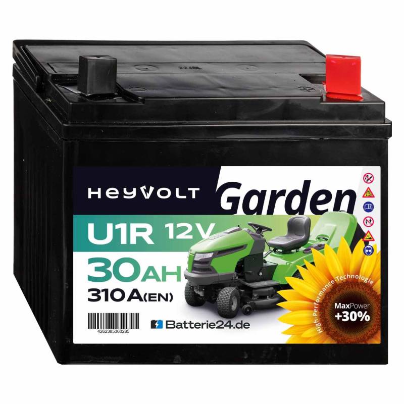 HeyVolt Garden U1R SLA Rasentraktorbatterie 30Ah 310A von Batterie24.de