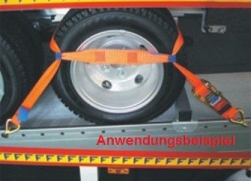 4 Stück Spanngurte Zurrgurte 35 mm für Pkw Transport zur Radsicherung 1000/2000 daN von Baumgart heben und sichern