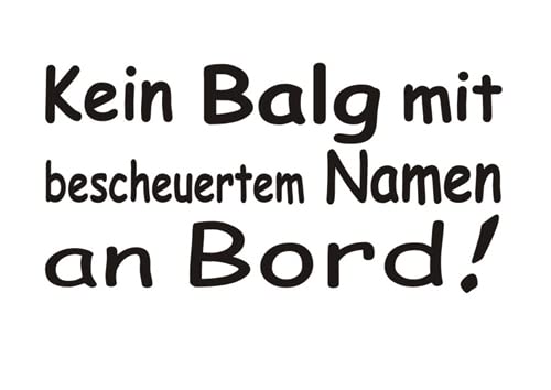 Baumgartner Kein Balg mit bescheuertem Namen an Bord Auto Aufkleber JDM Sticker - SPR_002 (032 hellrot) von Baumgartner
