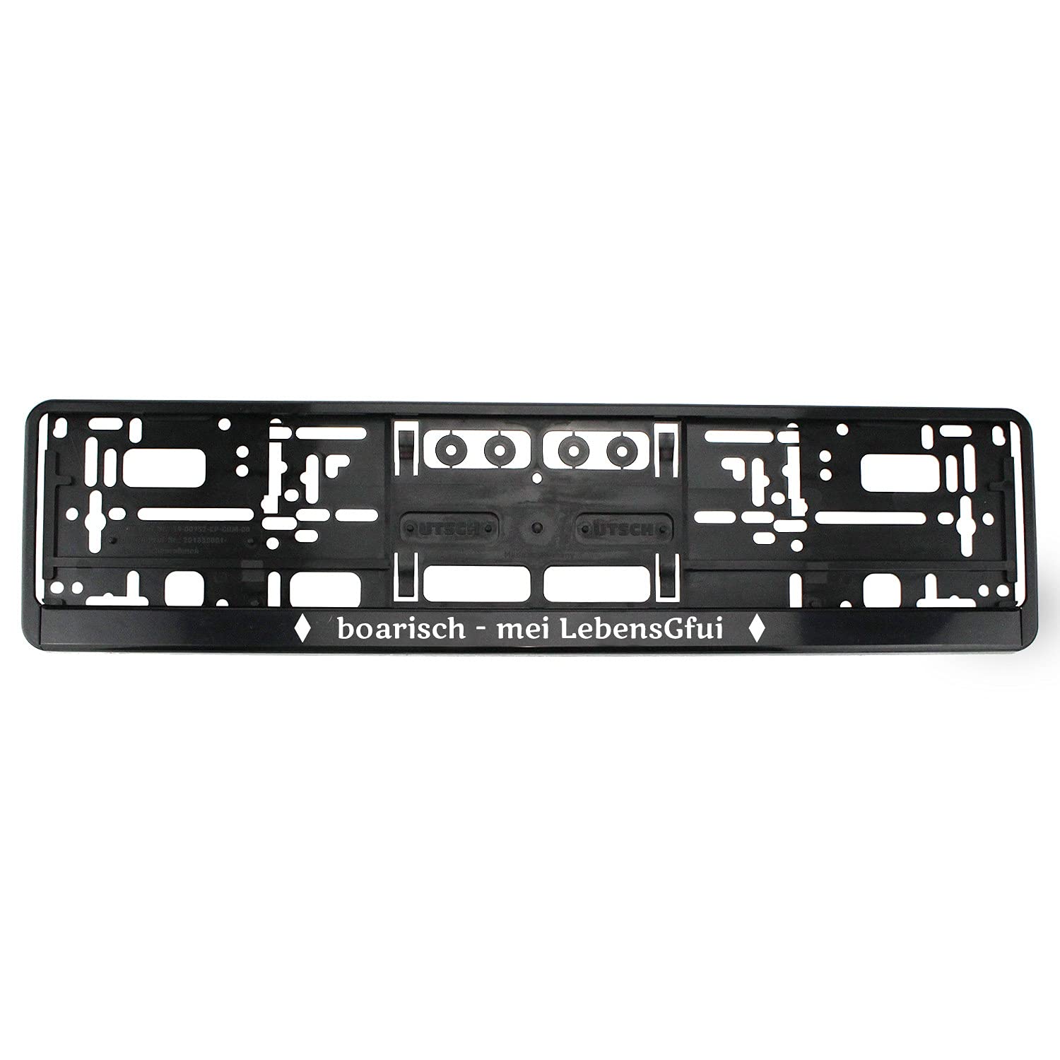 Bavariashop Kennzeichenhalter boarisch - MEI LebensGfui!, Nummernschildhalter mit Spruch in bayerischer Mundart Bavariashop Kennzeichenhalter boarisch - MEI LebensGfui!, Nummernschildhalter mit Spruch in bayerischer Mundart von Bavariashop