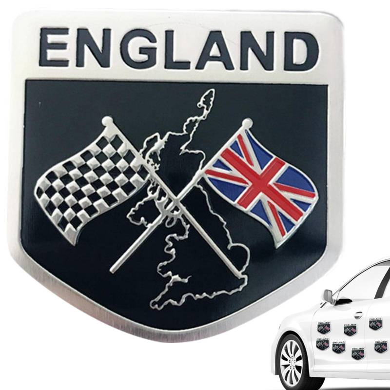 Bavokon Britische Flagge Emblem Aufkleber Aufkleber,England Britische Flagge Union Jack Metall-Emblem-Aufkleber - Queen Elizabeth Car Emblem für Halloween Weihnachten Karneval Requisiten von Bavokon