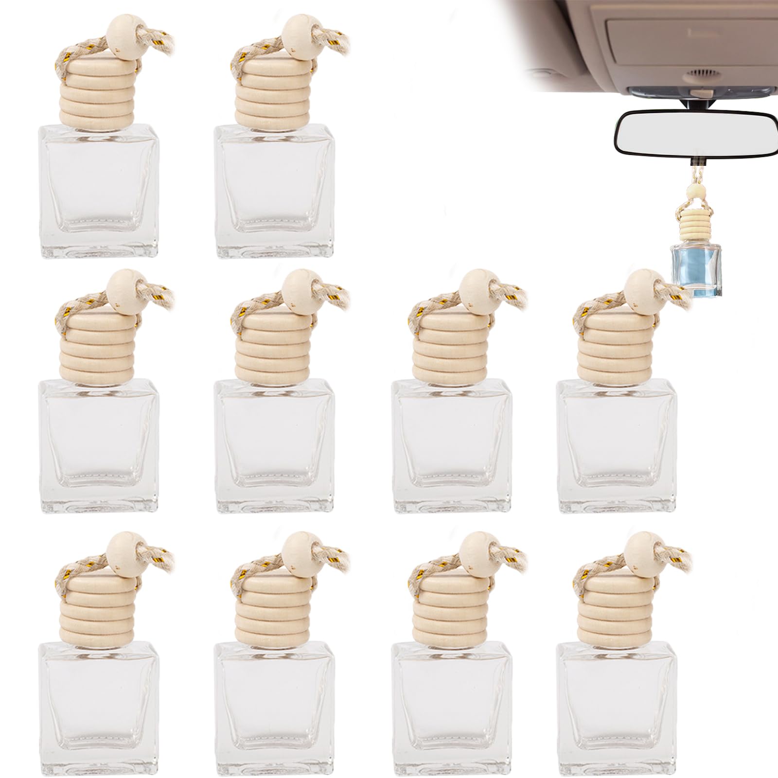 Auto-Lufterfrischer Parfümflasche,10 Stück 10ML Auto Parfüm Flasche Leer,Duft Diffusor Glas Flasche,Auto Duft Leere Flasche,Aromatherapie ätherisches Öl Diffusor für Auto Zuhause Büro Parfüm Decor Auto-Lufterfrischer Parfümflasche,10 Stück 10ML Auto Parfüm Flasche Leer,Duft Diffusor Glas Flasche,Auto Duft Leere Flasche,Aromatherapie ätherisches Öl Diffusor für Auto Zuhause Büro Parfüm Decor von Bavooty