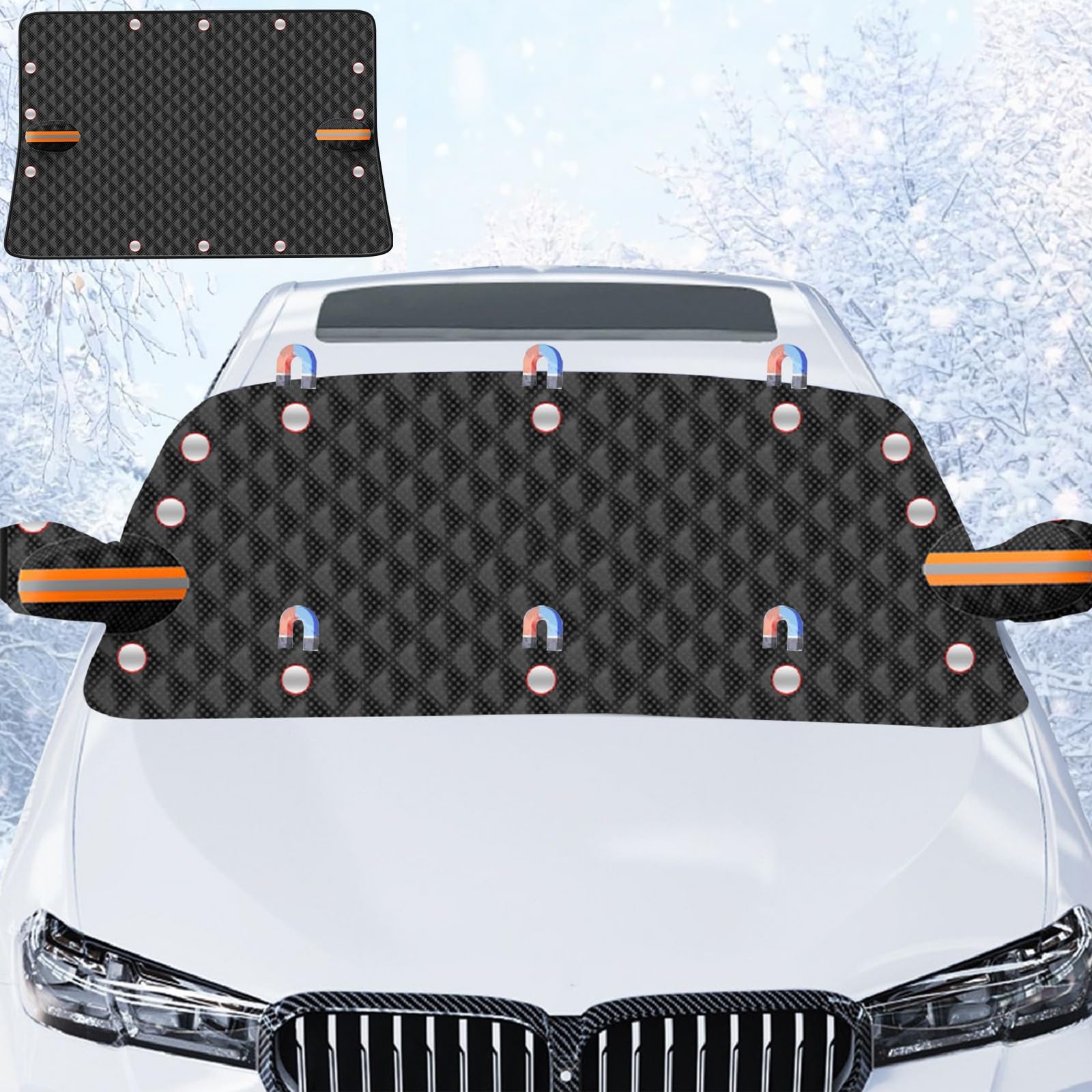 Frontscheibenabdeckung Auto,Abdeckung Windschutzscheibe Winter mit 12 Magnet Fixierung,Faltbare Windschutzscheibenabdeckung,Autoabdeckung Winter Autoscheibenabdeckung für Gegen,Schnee,EIS,Frost,UV Frontscheibenabdeckung Auto,Abdeckung Windschutzscheibe Winter mit 12 Magnet Fixierung,Faltbare Windschutzscheibenabdeckung,Autoabdeckung Winter Autoscheibenabdeckung für Gegen,Schnee,EIS,Frost,UV von Bavooty