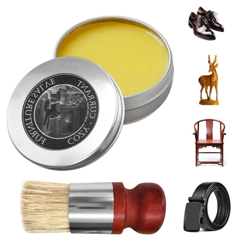 Furniture Salve for Leather,Reparatursalbe für Ledermöbel,Leather Salve,Ledermöbelsalbe (mit Pinsel),Hilft,Ledermöbel zu Reparieren und zu Schützen und Ihren Hellen Glanz Wiederherzustellen,100 g von Bavooty