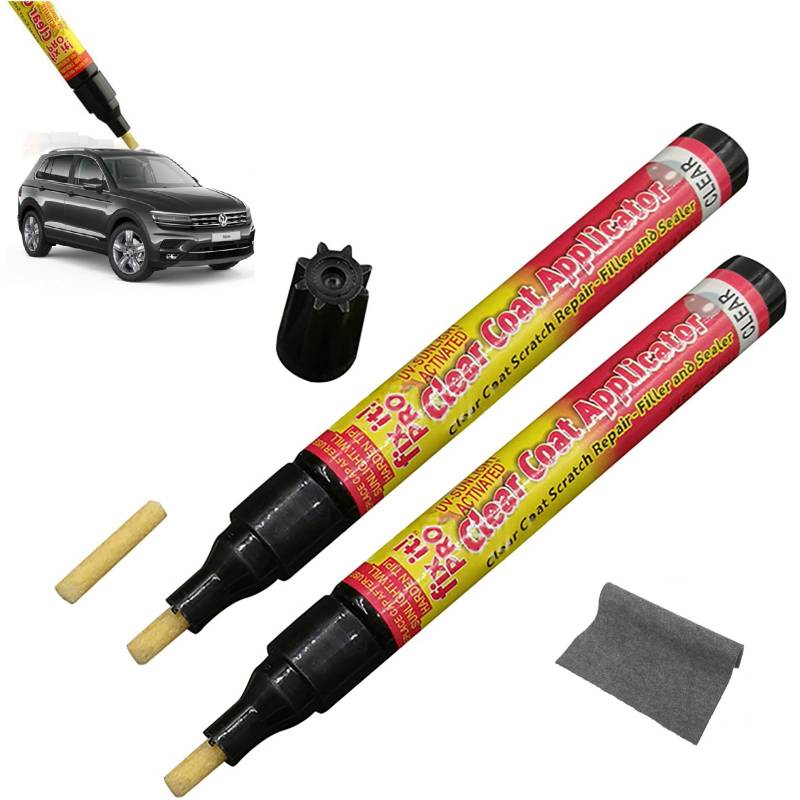 Lackstift Auto,Universal Autolack-Kratzer-Entferner-Stift,Auto Kratzer Reparatur Stift,Lackstift Auto Lack Reparatur,Kratzer-Reparaturtuch,Anwendbar auf am Meisten Auto für Kratzer Reparatur,2 Stück von Bavooty