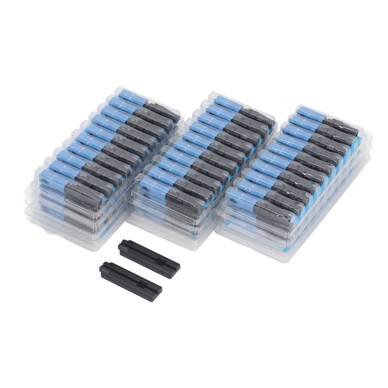 100 pcs sc upc faser kalte spleiß kit, 0,3 dB Insertionsverlust ABS -Steckverbinder mit -40 ℃ ~ 75 ℃ Reichweite, Telekommunikationsgrad -Schnelladapter für Industrie von Baxnore