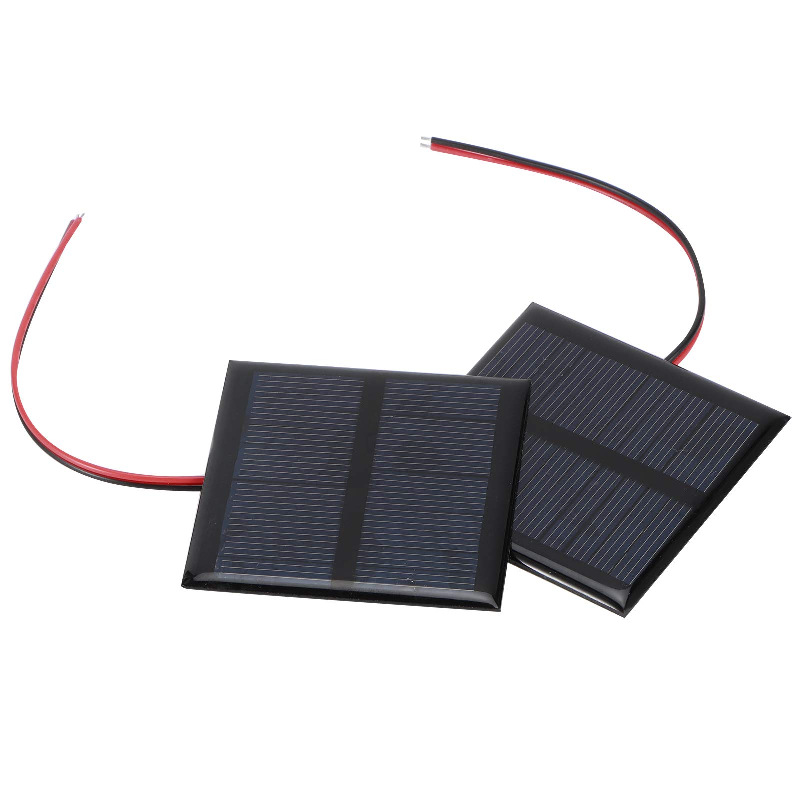 2pcs 5,5 V 0,6W Wired Solar Panel Multifunktional tragbare mini Solar Board Polysilicon für DIY -Projekte Solarspielzeug laden kleine DC -Batterien Science Projects von Baxnore