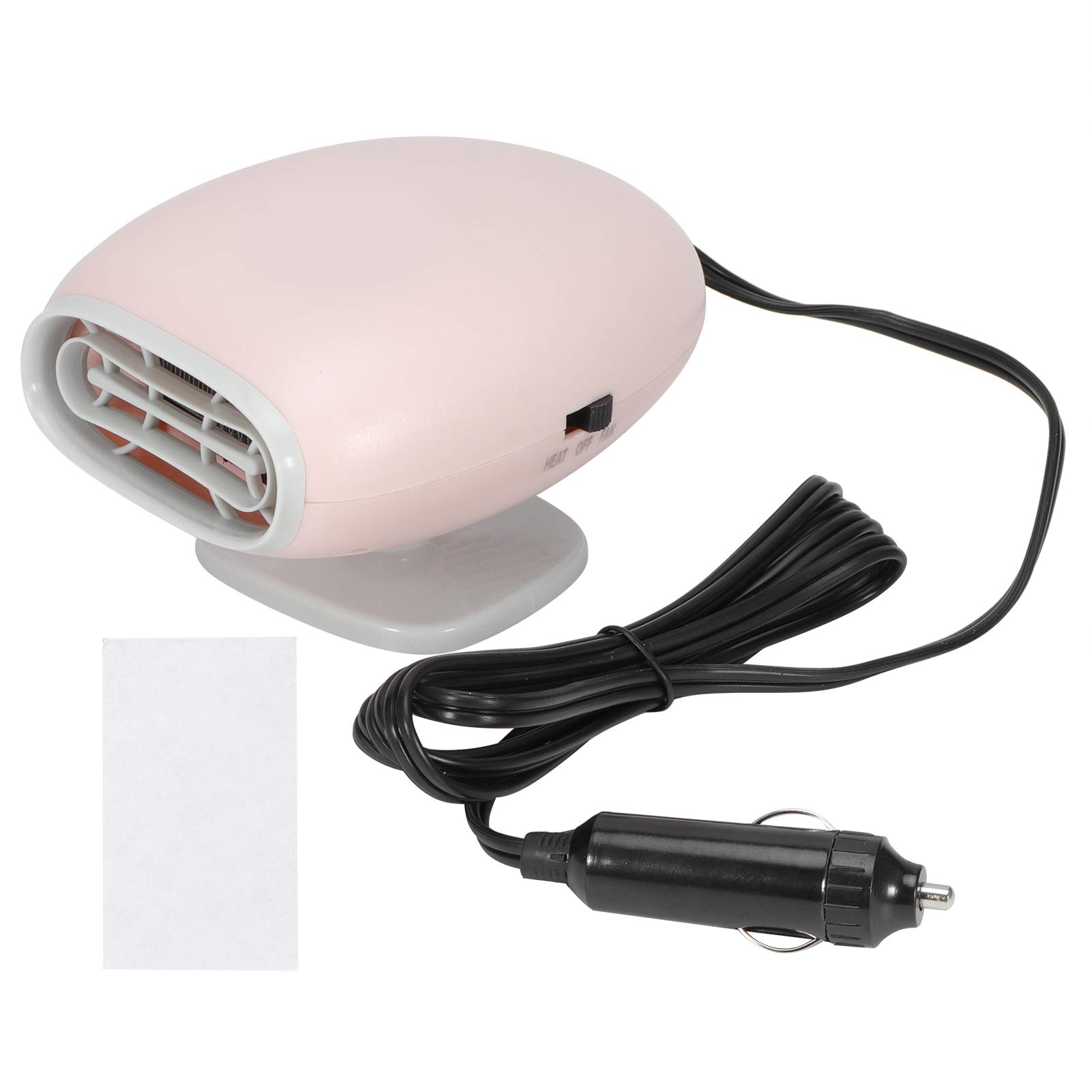 Baxnore 12 V Tragbares Autoauto -Heizung Schnellheizung Defroster Demister Windschutzscheibe Defogger für Winter Fahren ABS Aluminium Kupfermaterial 13x9.5x7,5 cm (Gereinigtes rosa) von Baxnore