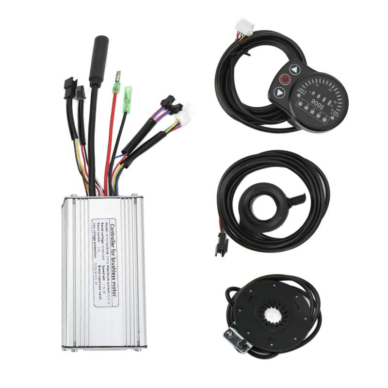 Baxnore Elektrozyklus -Controller, Aluminium -Legierungshäuser -Controller komplettes Kit mit LED900S -Daumen -Drosselsensor für Motoren von Baxnore