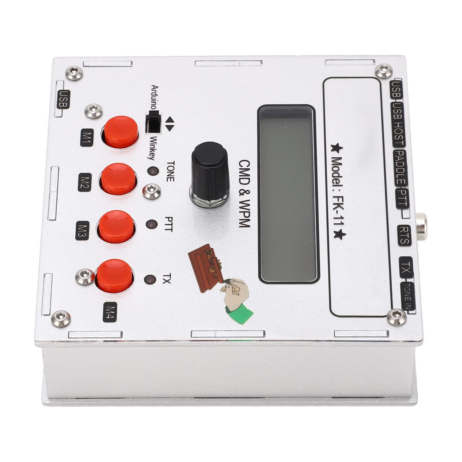 Baxnore K3NG Keyer Morse Code Keyer, Open Source CW Keyer mit LCD -Display, Aluminium -Legierungswohnung und anpassbare Firmware für Funkbetreiber Baxnore K3NG Keyer Morse Code Keyer, Open Source CW Keyer mit LCD -Display, Aluminium -Legierungswohnung und anpassbare Firmware für Funkbetreiber von Baxnore