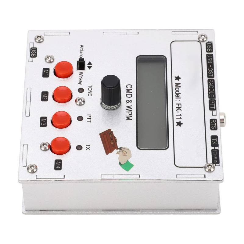 Baxnore K3NG Keyer Morse Code Keyer, Open Source CW Keyer mit LCD -Display, Aluminium -Legierungswohnung und anpassbare Firmware für Funkbetreiber von Baxnore