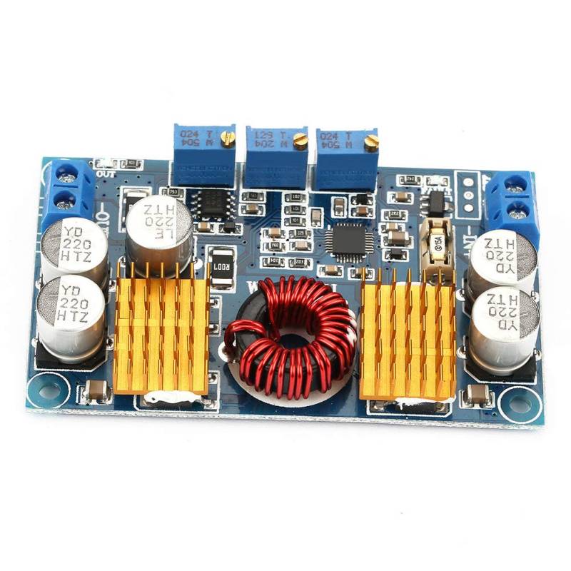 LTC3780 Automatisches Step-Up-Down-Reglermodul, 10-A-Stromversorgungsplatine mit Kühlkörper, einstellbares DC-Wandler-Lademodul für Automobil-/Industriegeräte von Baxnore