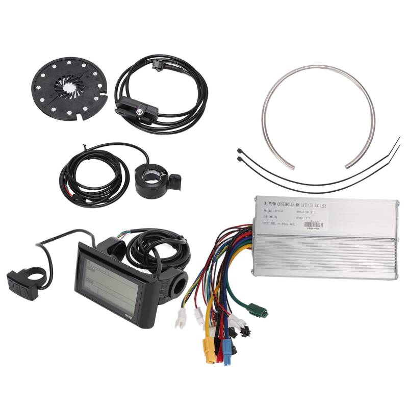 Motorkonvertierungskit, Elektrozyklus -Controller -Set mit LCD -Panel -Leistungsassistentensensor -Drossel, Aluminiumlegierung Gehäuse zur Modifikation von Baxnore