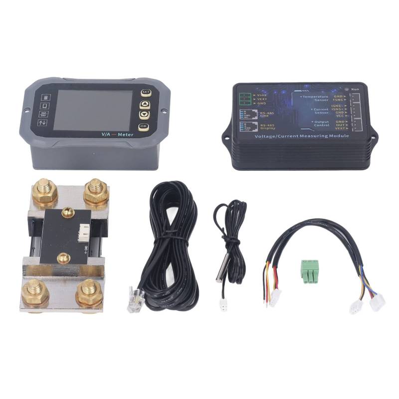Shunt-Kapazitätsmonitor mit ABS-Gehäuse, 0-600A Hochstrommesser, 10-120 V-Spannungstester, Überspannungsschutz für Automobil-Solarenergiespeichersysteme von Baxnore