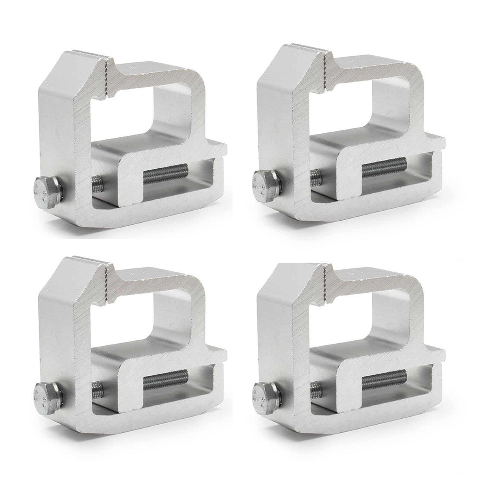 TL 2002 Utility Rail System Monting Clamp, Set von 4 Aluminiumlegierungs -LKW -Kappen mit geschlitzten Kiefern, die für den Baldachin einstellbar sind TL 2002 Utility Rail System Monting Clamp, Set von 4 Aluminiumlegierungs -LKW -Kappen mit geschlitzten Kiefern, die für den Baldachin einstellbar sind von Baxnore