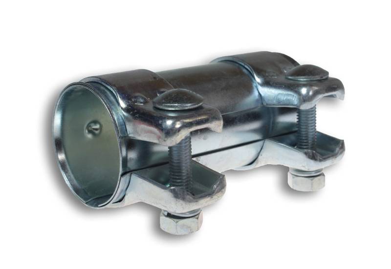 BayWorld Auspuff Rohrverbinder 52x56,5x125mm Doppelschelle 52x125mm, Silber von BayWorld