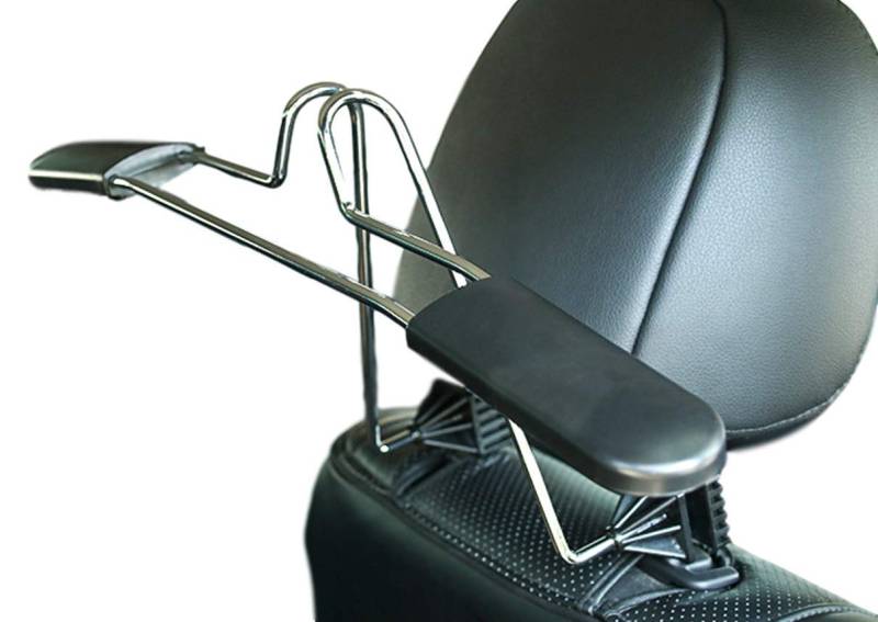 2er Set - Business Autokleiderbügel für Kopfstütze | Universal KFZ Reisebügel | Stabiler Teleskop Kleiderbügel zur Befestigung an der Kopfstütze | Car Dressbutler | PKW Rücksitz Aufhänger von Bayli