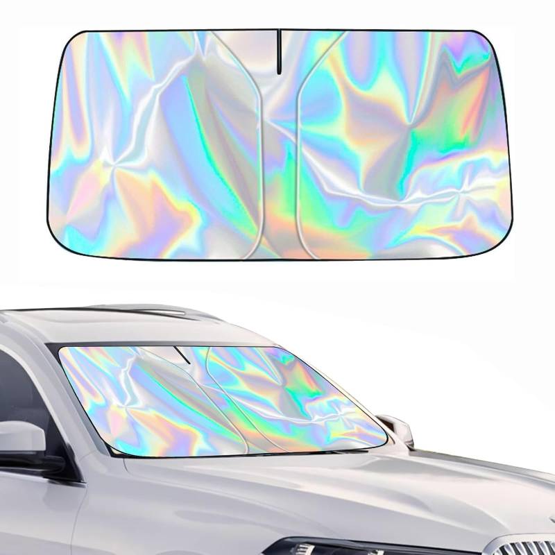 Sonnenschutz Auto Frontscheibe, Auto Sonnenschutz Frontscheibe Innen, Faltbare, Autoscheiben Blockiert Uv-Strahlen Für Meisten Auto & SUV, 145 * 80cm von BbiuRer