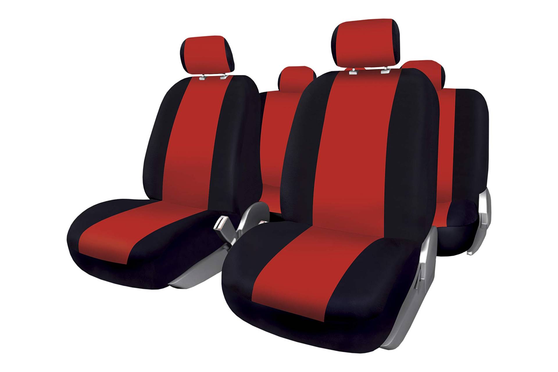 BC CORONA FUK10411 Set Komplette Autositzbezüge Sevilla, Schwarz/Rot von Bc Corona